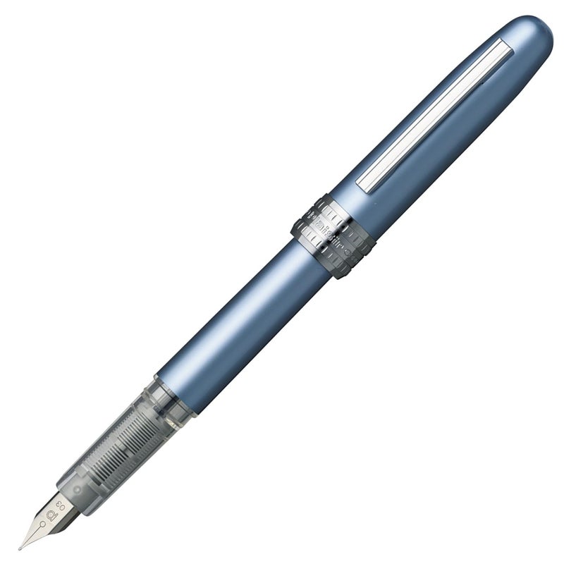 Platinum Fountain Pen, Plaisir Fine Nib, Frosty Blue - Image 1